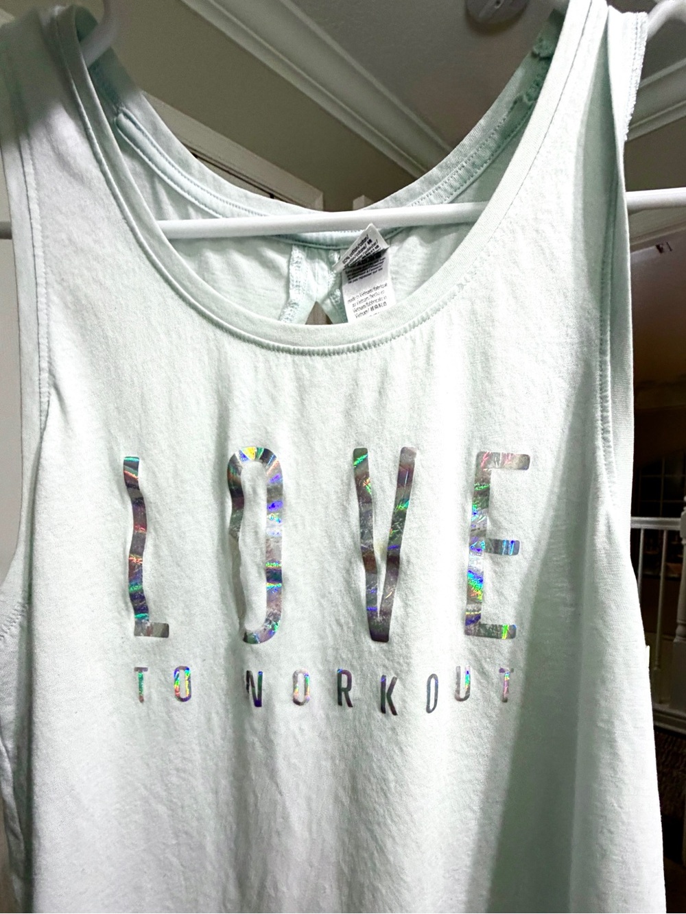 Womens Tank Top size XS  Mint Green Sleeveless Open Back Victoria Sport